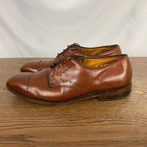 Allen Edmonds Troy Mens Dress Shoes Brown Leather Brogues Oxford Cap Toe 12 D
